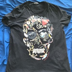 Alexander McQueen Black Mixed Graphic T-Shirt SZ L